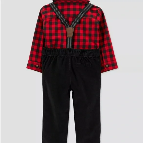 NWT Baby Boys' Buffalo Plaid Top & Bottom Set - Picture 3 of 3